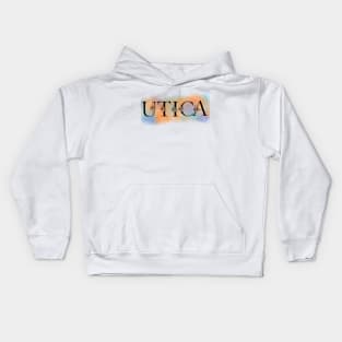 Utica floral watercolor Kids Hoodie